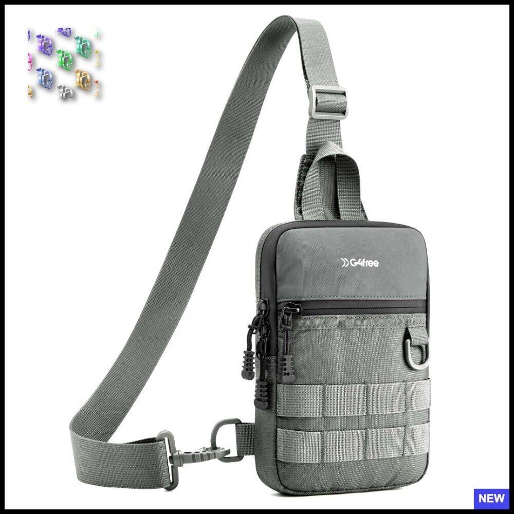 Small Crossbody Sling Bag Tactical Waterproof Nylon Compact EDC Shoulder Bag